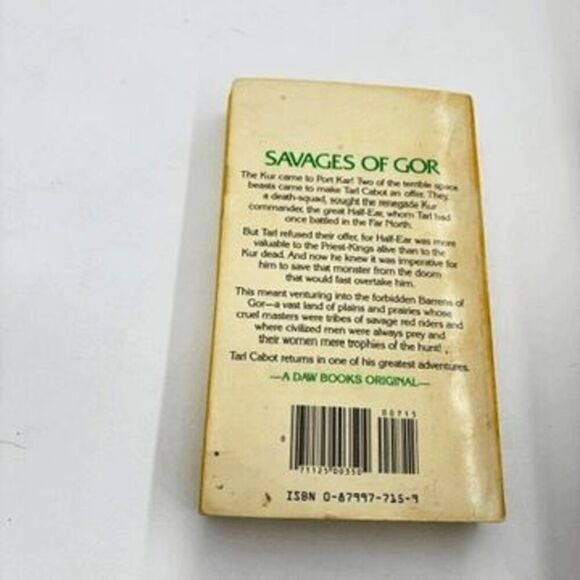Savages of Gor Fantasy Paperback Book by John Norman from Daw Books 1982 1st - Picture 3 of 9